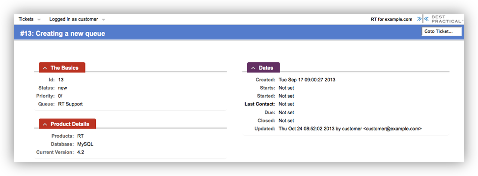 Self Service Ticket Custom Fields