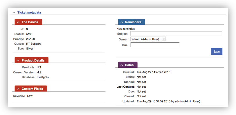 Grouped Ticket Custom Fields